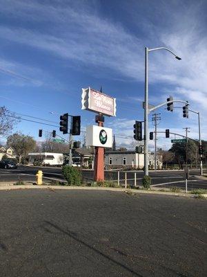 La Rosa Blanca sign. They are located on the corner of Coloma and Natoma.