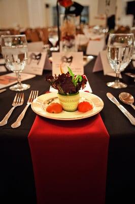 Pre-set Salad for a dinner auction Photo by ADB Photographix