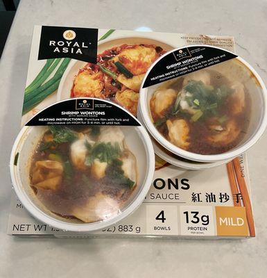 Spicy Wontons in my freezer? Yes please. 4 bowls for like $11 or so.