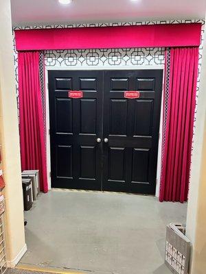 Drapes with cornice box valance