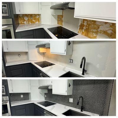 Backsplash installation