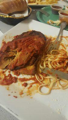 Worst meal of my LIFE! Eggplant parm tasted like a breading pancake only paper thin... pasta tasted like Chef Boyardee made it. Just gross.