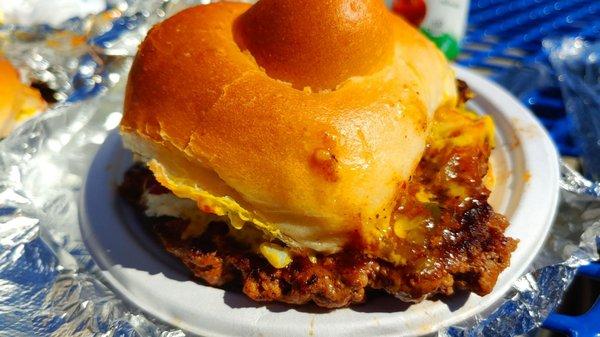 Ground Steak burger. Yummy.