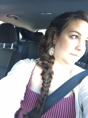 My mermaid braid with extensions.