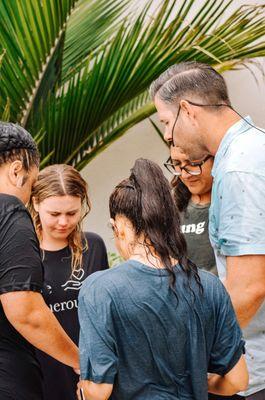 Prayer time after baptisms