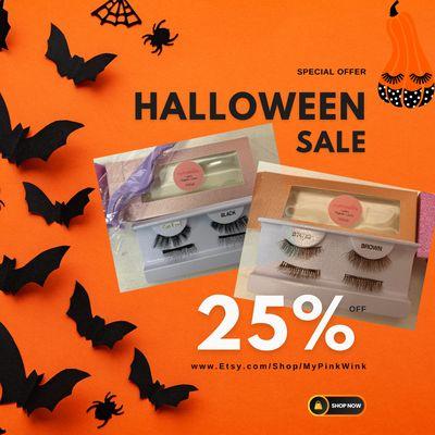 25% OFF our Magnetic (glueless) Lash Extensions! 

Spooktacular savings for Bewitching costumes.

Only at our Etsy Shop!