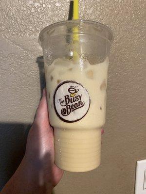 Cold brew breve white chocolate almond joy