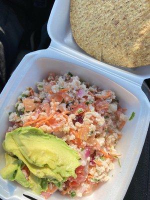 Fish ceviche tostadas! Yum!!