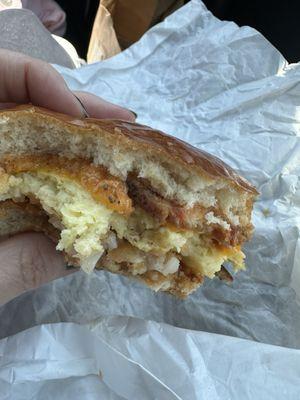 Almost all gone vegan breakfast sandwich