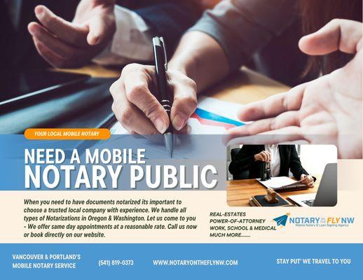 Need a mobile notary public?