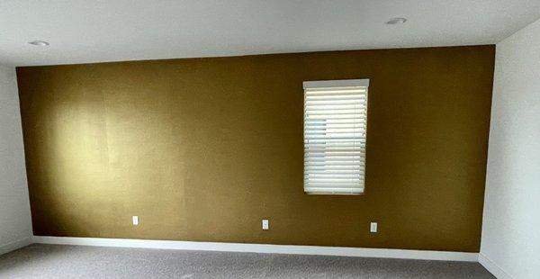 Metallic gold master bedroom