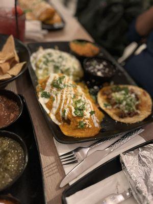 Enchiladas with chille Relleno yumm!!