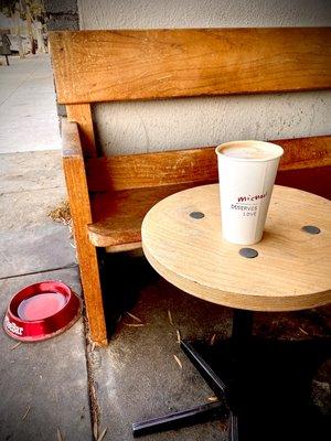 Great outdoor chill spots and dog friendly! Loved the personal touch on the handwritten cups