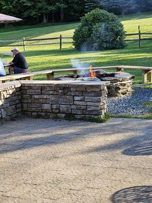 The outside firepit