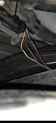 "Fixed" the wires with tape for $500 instead of replacing the whole harness as advised