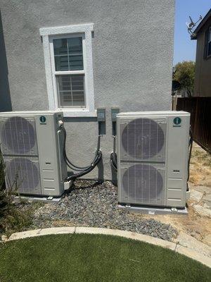 Two new Innovair heat pump slimline inverted units.