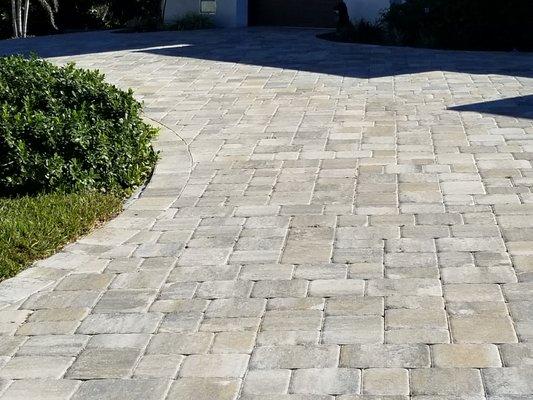 Driveway pavers we installed.