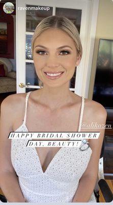 Bridal shower makeup