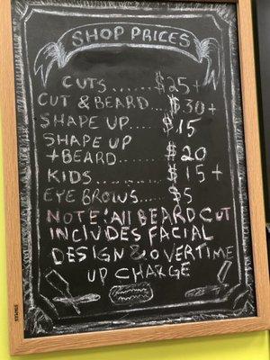 Price list