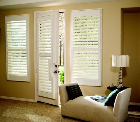 Shutters with a French door cut out