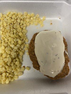 Senior Chicken Fried Steak which comes with a choice of soup.