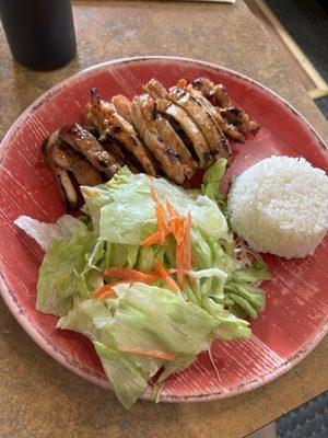 Salad slices are huge which make the chicken look small but don't worry it was plenty of food and I eat lots