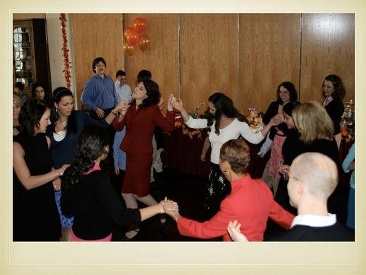 Modern Israeli dancing in worship.