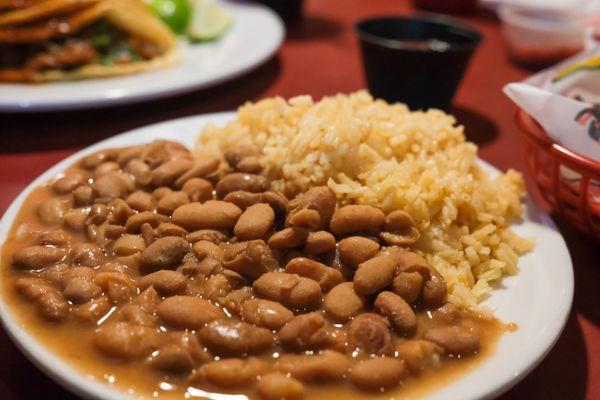 Side of rice and beans