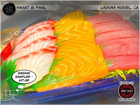 S&F Extra! - Now serving sushi; three weeks new! I tried it & for grocery story sashimi; it was alright. Big Aloha!