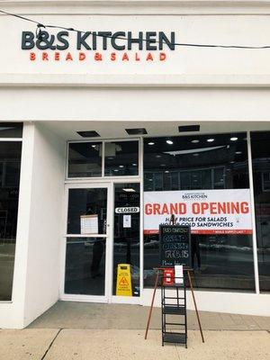 Grand opening  half off sandwiches and salads