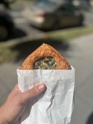 Spinach and feta croissant