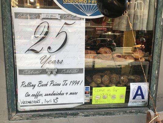 Giacomo's celebrates 25th Anniversary in 2019