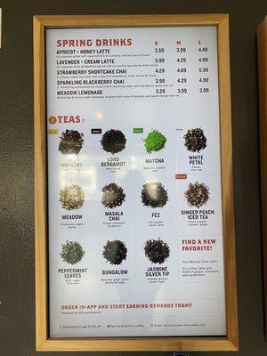 Menu with Eat Fit options