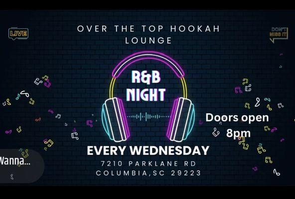 R&B Wednesday Nights @8pm