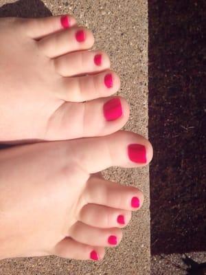 Pedicure ($25), helped me choose a color perfect for summer!