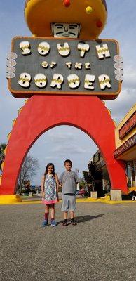 Rebecca and William Lewis of Vero Beach, Florida, visiting Pedro's Ice Cream Fiesta at South of the Border in Dillon, South Carolina.