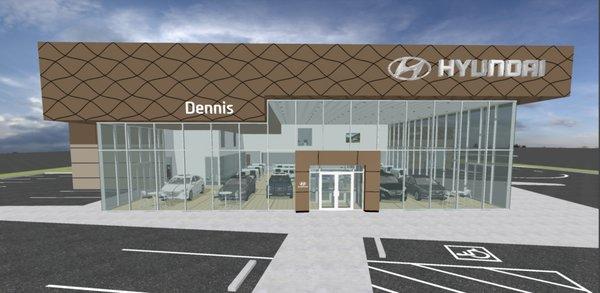 New dealership showroom under construction.