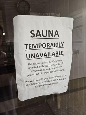 Broken sauna