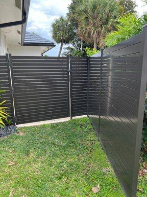 Original aluminum fence and gate