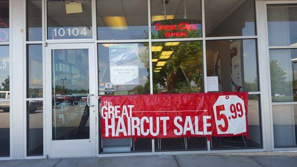 Twice a year we have our $5.99 Great Haircut Sale!