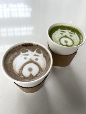 Hojicha Latte & Matcha Latte