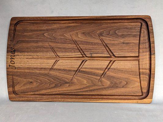 Carving board black walnut 24"x14"x1.25"