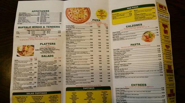 Inside of menu