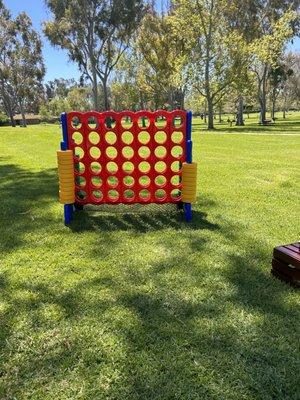 Giant Connect 4! This game will stand out and instantly be a favorite at any type of party.