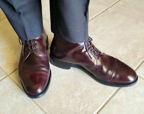 Allen Edmonds Trunk Show 2019 - First Avenue boots in Burgundy shell cordovan