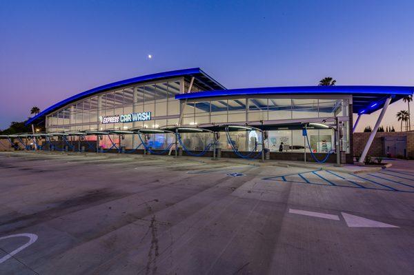 Our 150 foot long fully automated conveyor car wash will get your car clean fast!