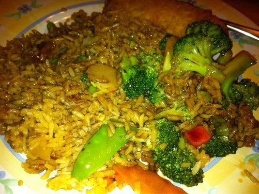 Beef & Broccoli with Veggie Fried Rice.