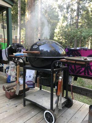 Grill at cabin