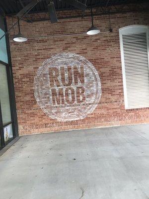 Cool RUN MOB logo outside the store front