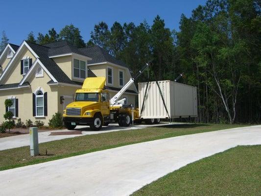 Doorstep delivery! Keep it as long as needed.  One call gets a professional driver out to pickup the full unit.